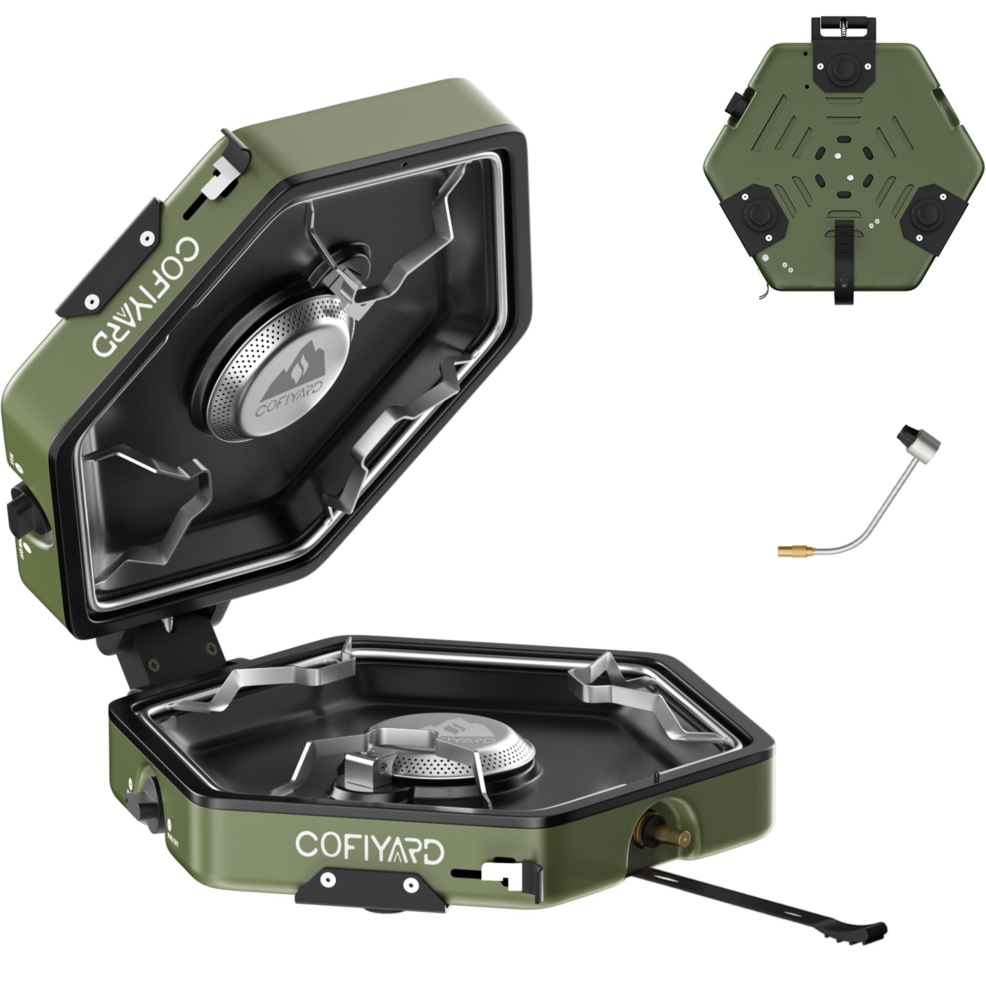 コーフィー② Amazon.com: Cofiyard Propane 2-Burner Camping Stove with Carrying